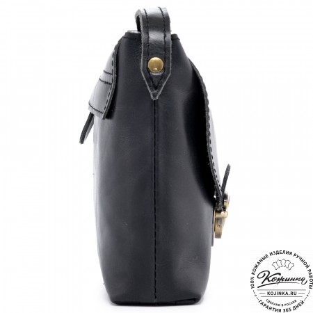  Кожаная сумка "Калифорния Нью" (чёрная)